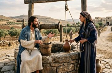 Jesus and samaritan woman
